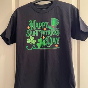 Gildan Black St. Patrick's Day Tee with Green Design